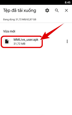 File APK MMLive thường có dung lượng khá nhẹ