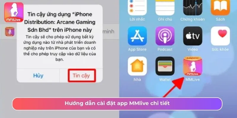 Cấp quyền truy cập ứng dụng MMLive trên iOS